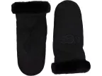 Embroidered Water Resistant Sheepskin Mitten With Tech Palm (black)