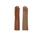 Smart Leather Gloves With Conductive Palm (chestnut)