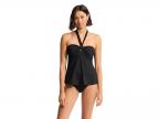 Eco Collective Sash Tie Front Tankini (black)