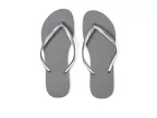 Slim Logo Metallic Flip Flops (steel Grey 1)