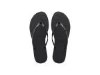 You Metallic Flip Flop Sandal (black)