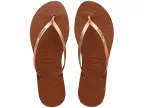 You Metallic Flip Flop Sandal (rust)