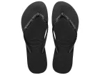 Slim Glitter II Flip Flop Sandal (black/dark Grey)