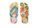 Top Farm Fruit Linen Flip Flop Sandal (orange Citrus)