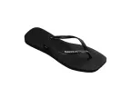 Slim Square Logo Metallic Flip-flop (black/silver)