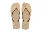 Slim Square Fireworks Flip-flops (beige)