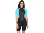 Reactor-2 2mm Back Zip Short Sleeve (black/light Aqua)