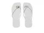 Slim Square Centenary Diamond Sandals (white)