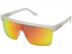 Flynn 5050 Shield Sunglasses (matte Crystal/hd Plus Gray Green W/ Red Spectra Mirror)