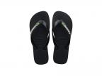 Brazil Logo Flip Flop Sandal (black/black)