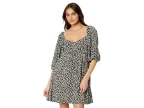 Swept Away Again Woven Mini Dress (black Pebble)