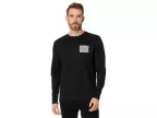 Crayon Wave Long Sleeve Graphic Tee (black)