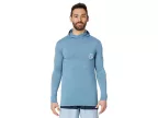 Dna Long Sleeve Hooded Surf Tee (blue Shadow)