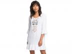 Goldy Soul Long Sleeve Cover-up Dress (marshmallow)