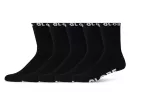 Globe Black Out Crew Sock (5-pack) (black/black)