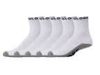 Globe Quarter Sock (5-pack) (white/grey)