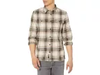 Helleson Long Sleeve Plaid Flannel (oatmeal/black)